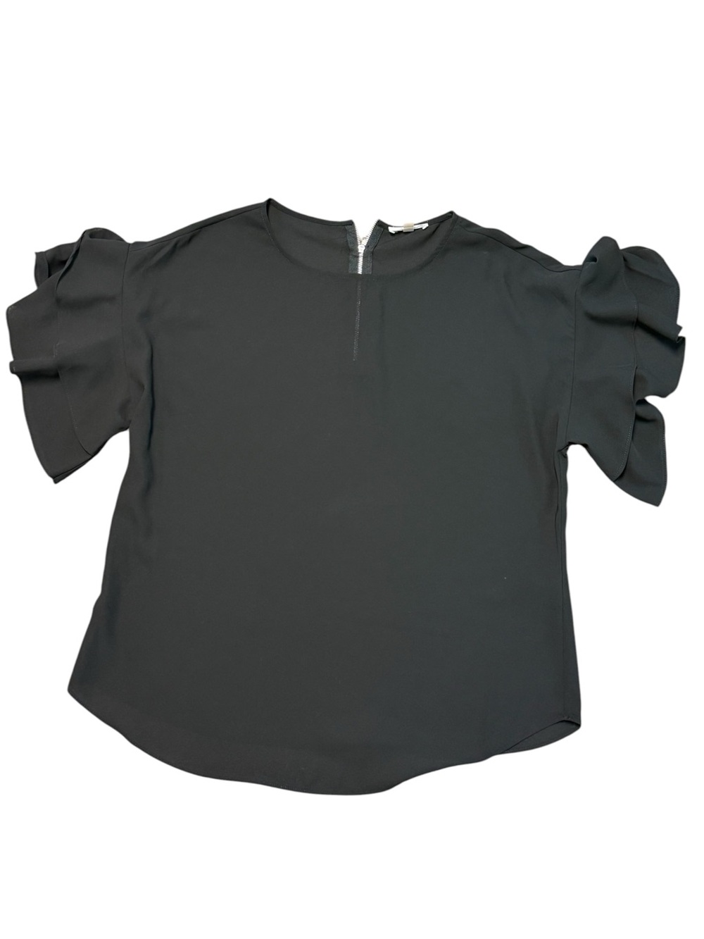 Milano Black Ruffle Sleeve Blouse Medium